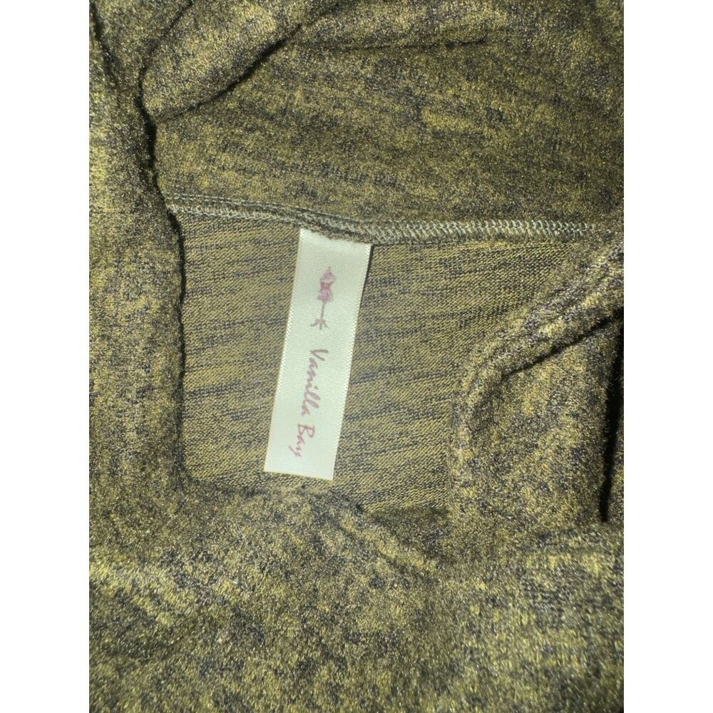 Vanilla Bay Olive Green Cowl Neck Button Detail Long Sleeve Sweater Top - Picture 3 of 7